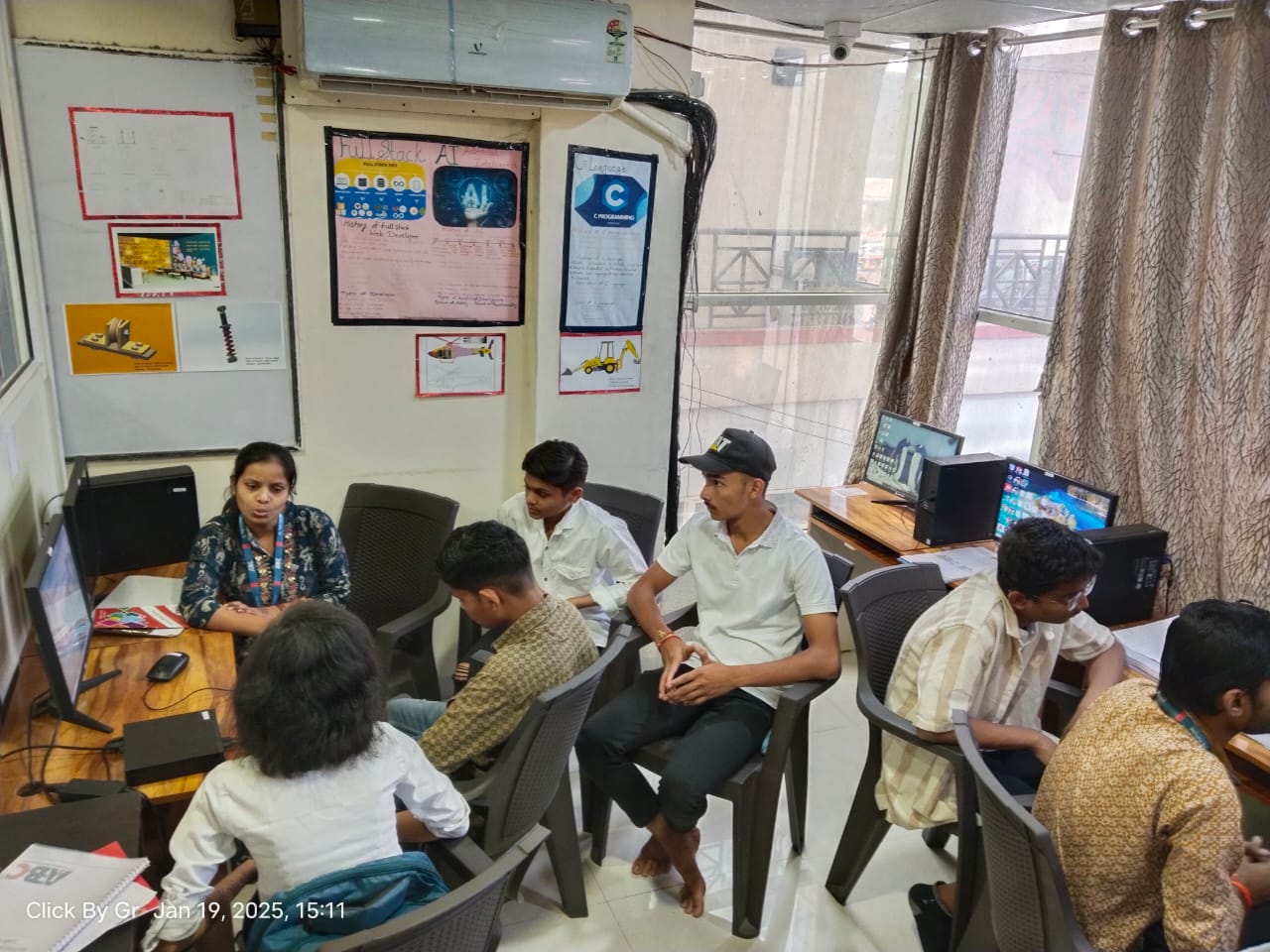 Students in technical training